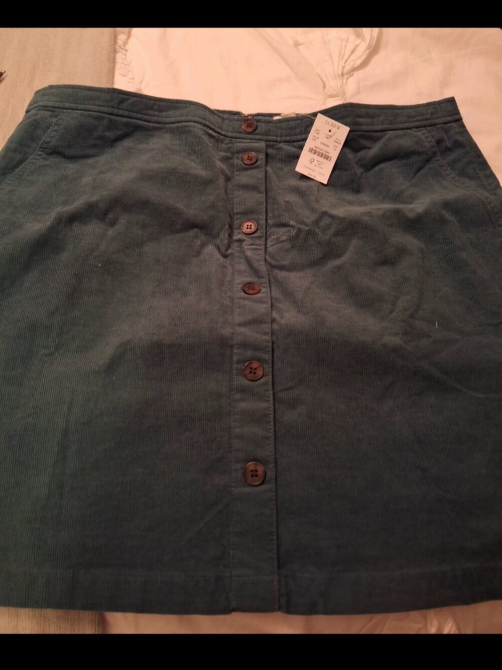 J Crew Curdoroy Skirt Green